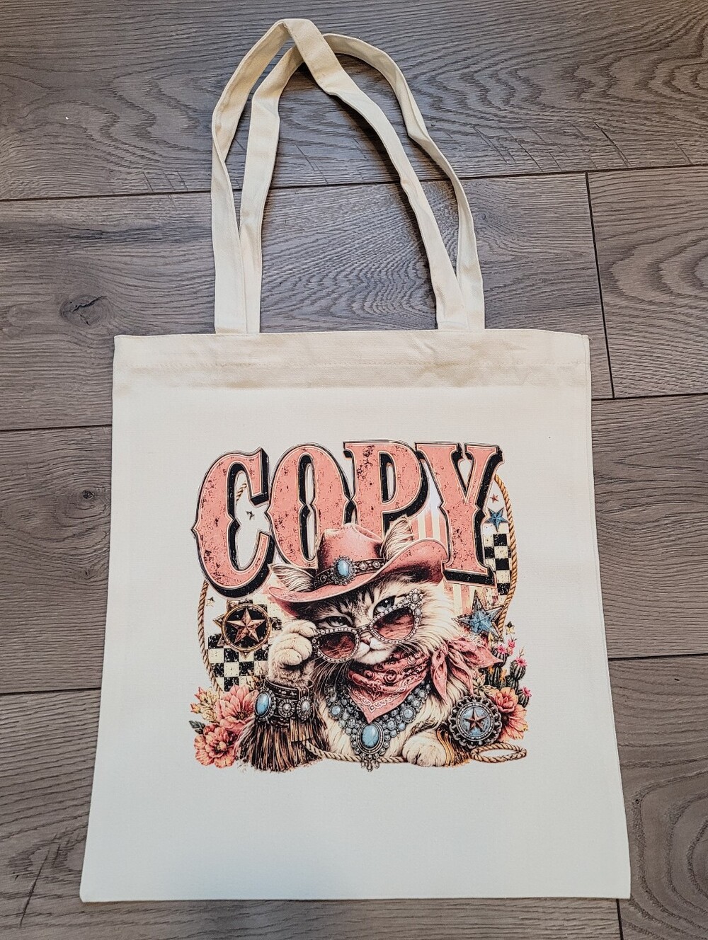 Custom Copy Cat Canvas Tote Bag